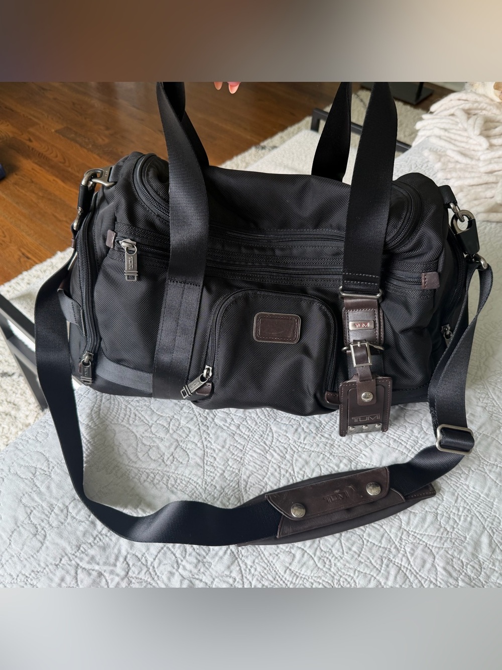 Tumi Black and Brown Men's Convertible Duffel